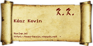 Kész Kevin névjegykártya